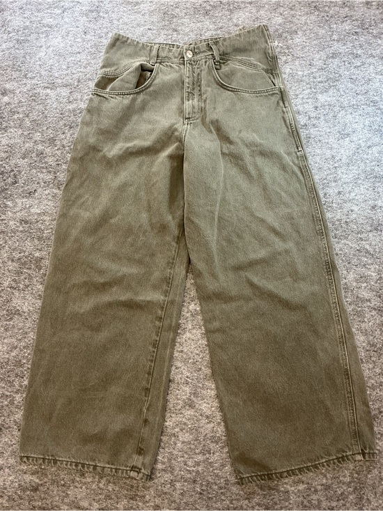 Zara Denim - Zara Wide-Leg Utility Pants in Olive Green Size 30